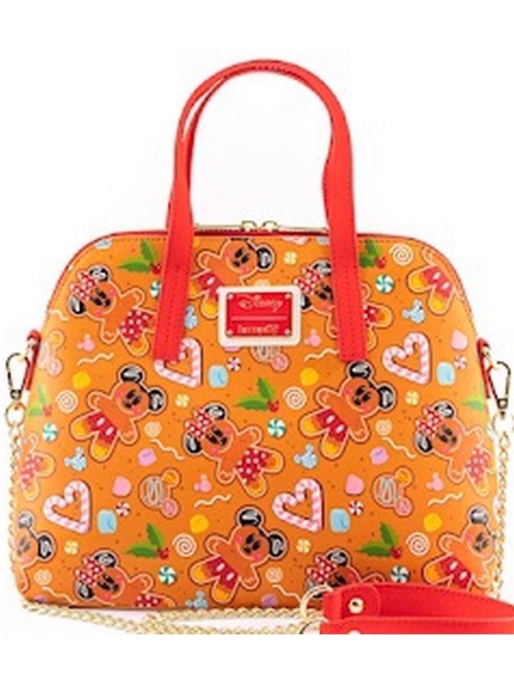 Loungefly: Disney - Gingerbread Mickey and Minnie Mouse Crossbody Bag